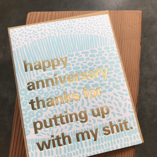 Anniversary - Putting up with me