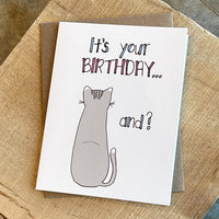 Birthday - Cat/Supposed to care