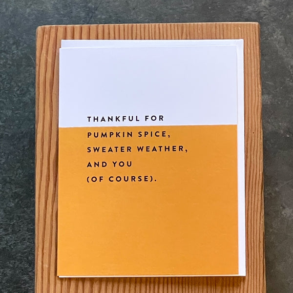 Thankful for Pumpkin Spice